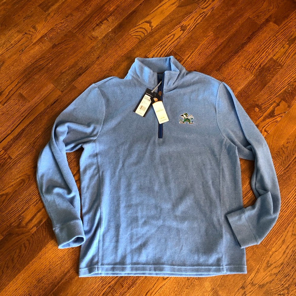 NEW Vineyard Vines Notre Dame Calmwater 1/4 zip fleece